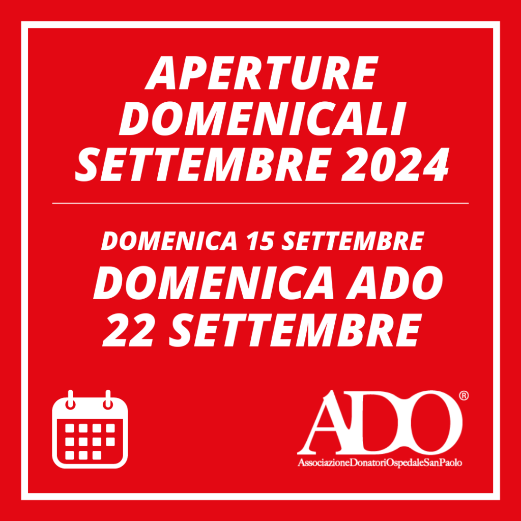 DOMENICA DI DONAZIONE ADO SETTEMBRE 2024